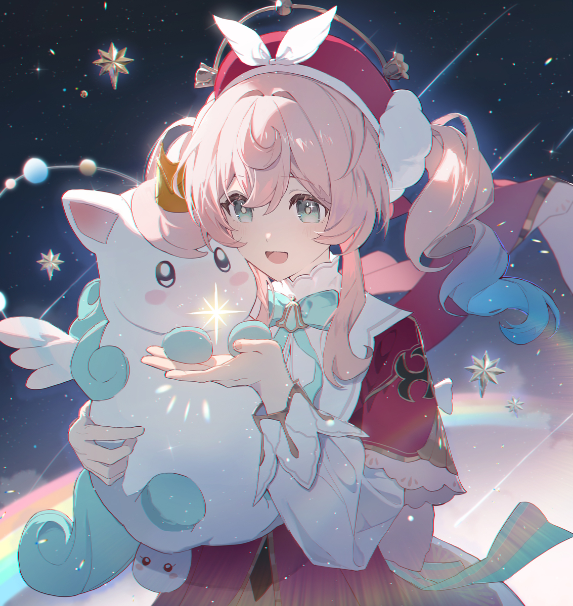 This is a pixiv picture whose title is 空の虹が消えぬように.