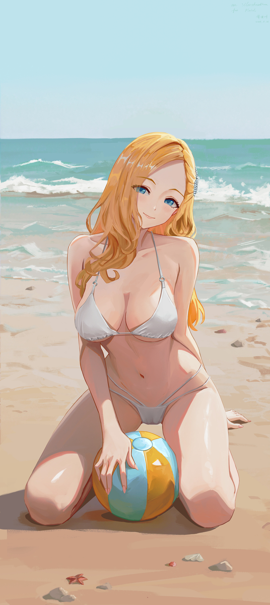 This is a pixiv picture whose title is 【request】みずぎホワイト.