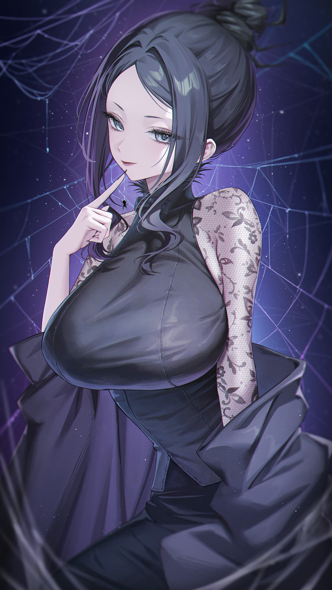 This is a pixiv picture whose title is 🕷️.