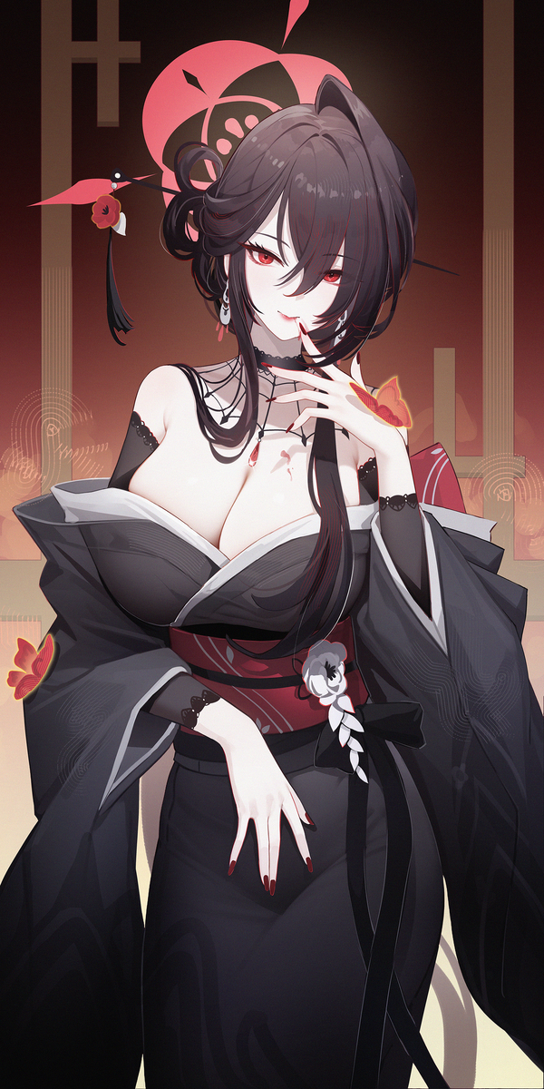 This is a pixiv picture whose title is 虞美人.