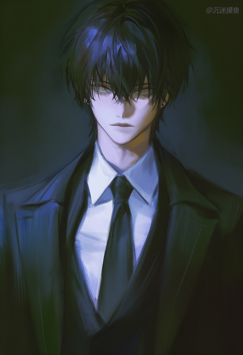 This is a pixiv picture whose title is 索拉里斯男团（黑化版）.
