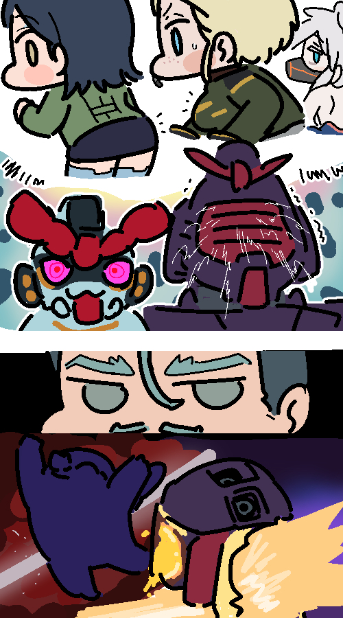 This is a pixiv picture whose title is 機動戦士GundamGQuuuuuuX.