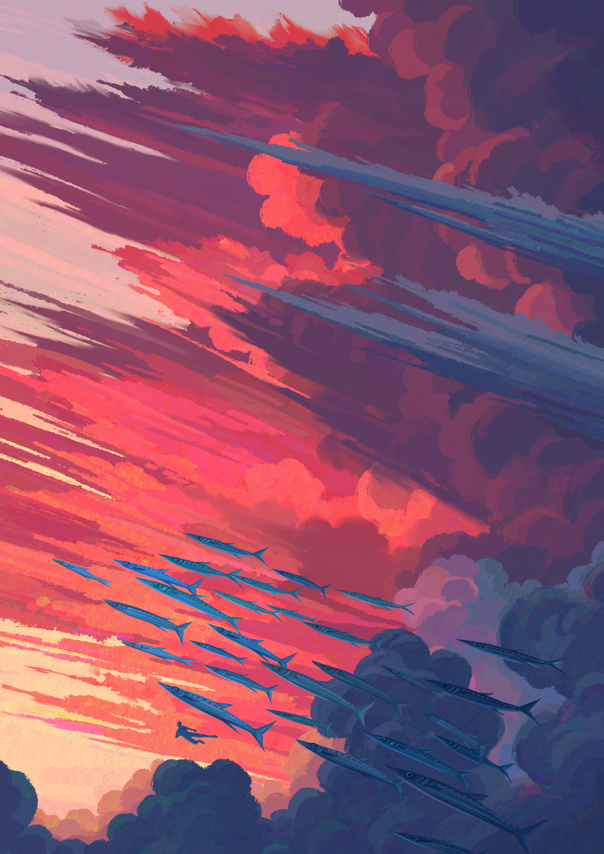 This is a pixiv picture whose title is Fly.