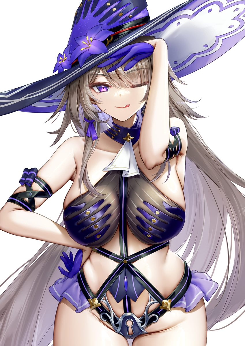 This is a pixiv picture whose title is 「~夏のマダムヘルタ~」.