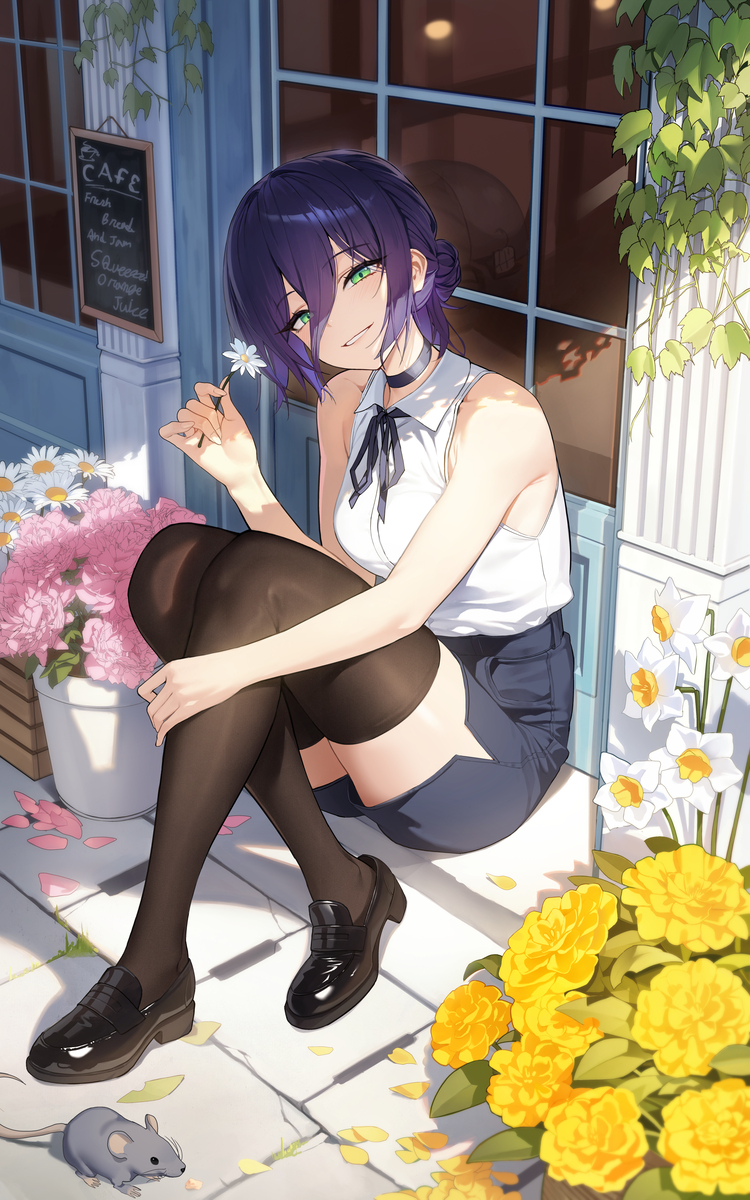 This is a pixiv picture whose title is チェンソーマン.