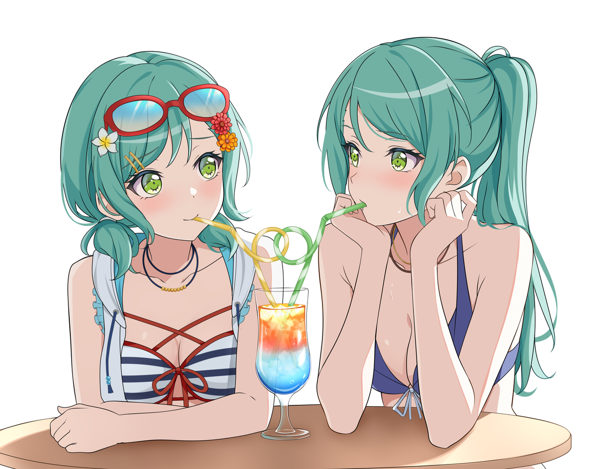 This is a pixiv picture whose title is Drinking Together~.