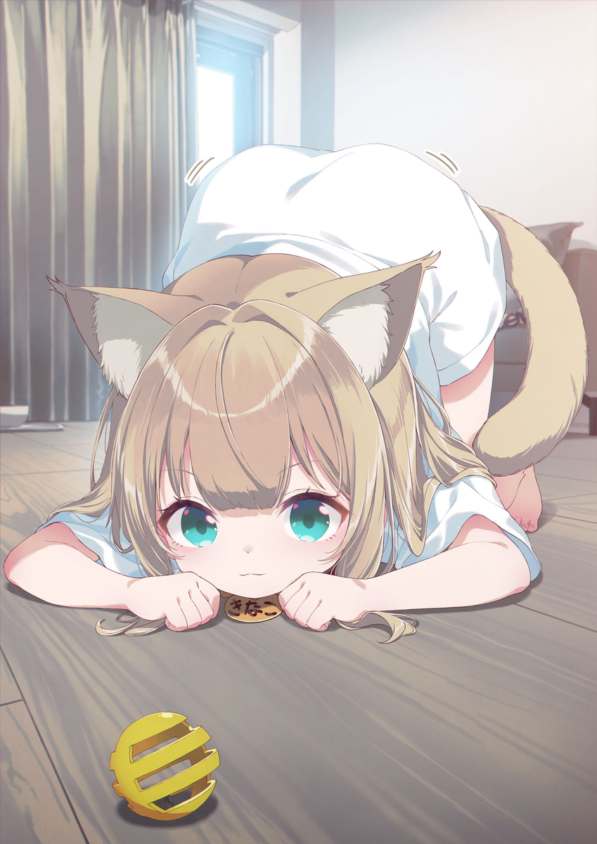 This is a pixiv picture whose title is ふりふり🐈🐾.