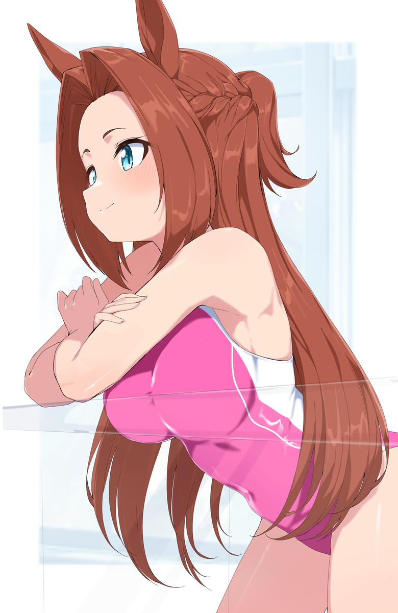 This is a pixiv picture whose title is 競泳水着のカワカミプリンセス.