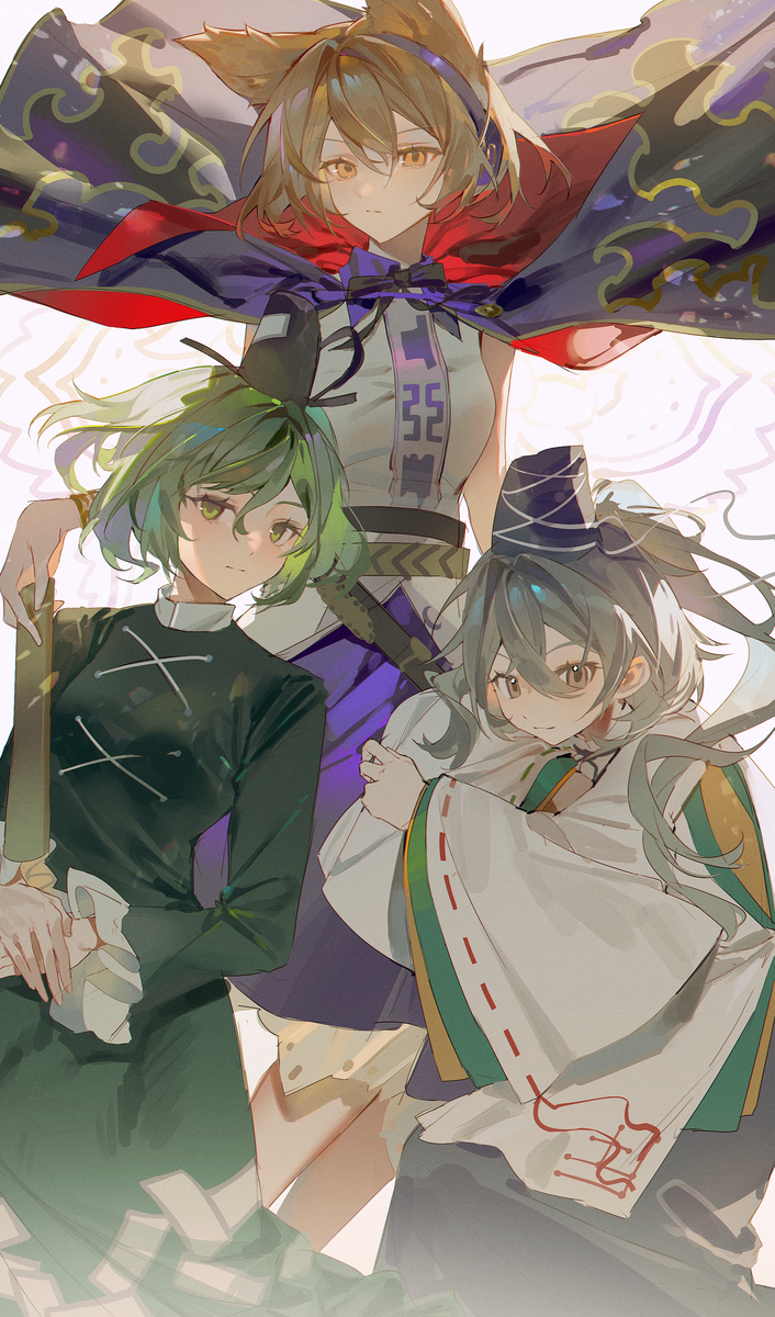 This is a pixiv picture whose title is 百日绘-day46 神子&屠自古&布都.