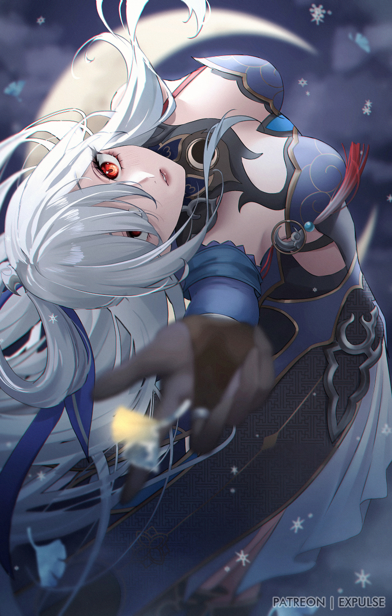 This is a pixiv picture whose title is 镜流.