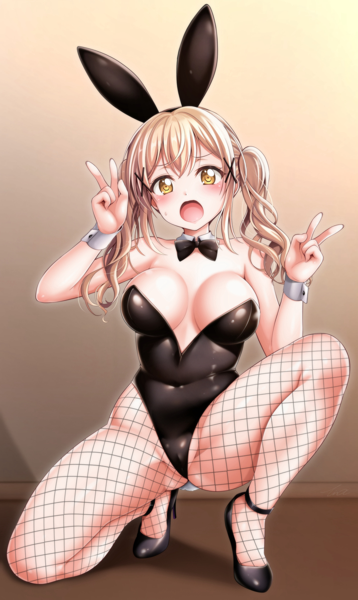 This is a pixiv picture whose title is BanGDream! 市ヶ谷有咲 バニーコスプレ.