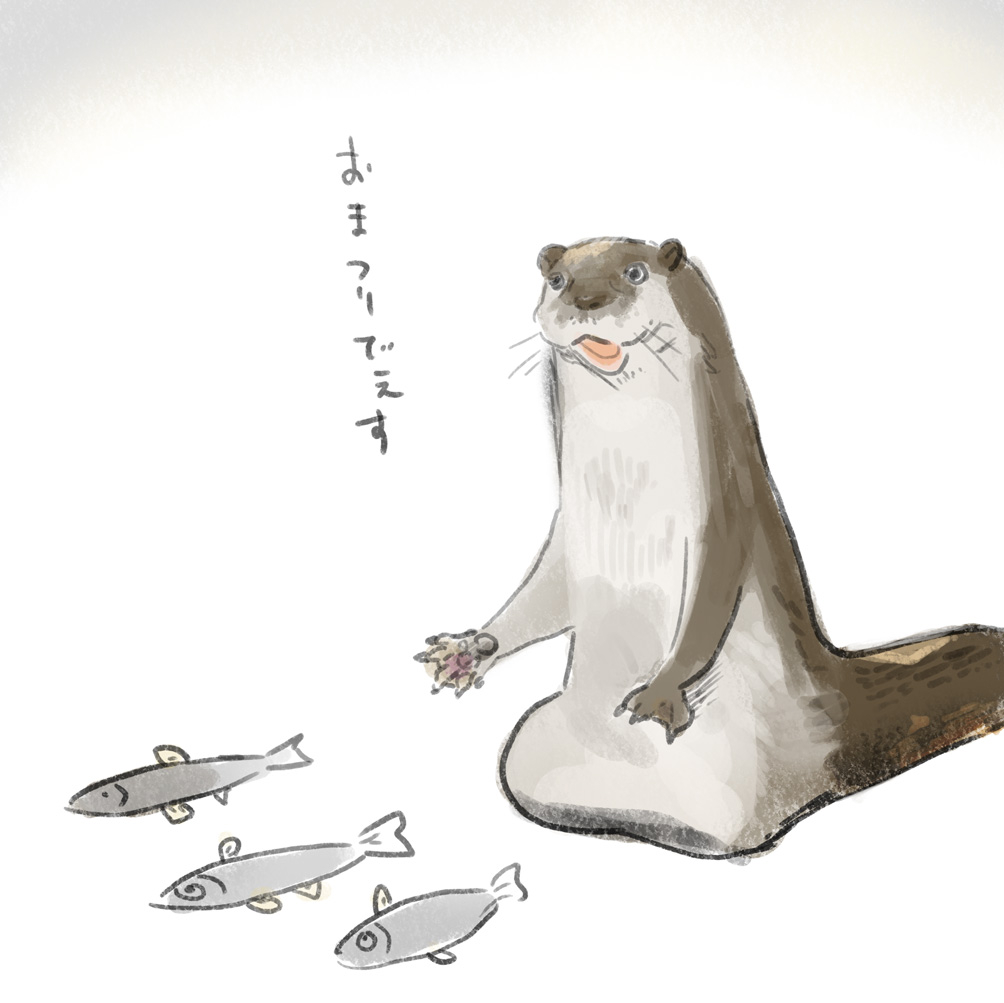 This is a pixiv picture whose title is 獺祭.