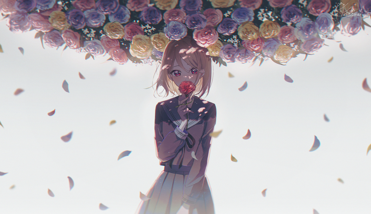 This is a pixiv picture whose title is 無垢な心にカーネーションを.
