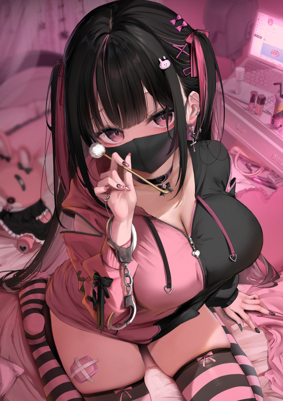 This is a pixiv picture whose title is キミの耳、見せて？【お仕事絵】.