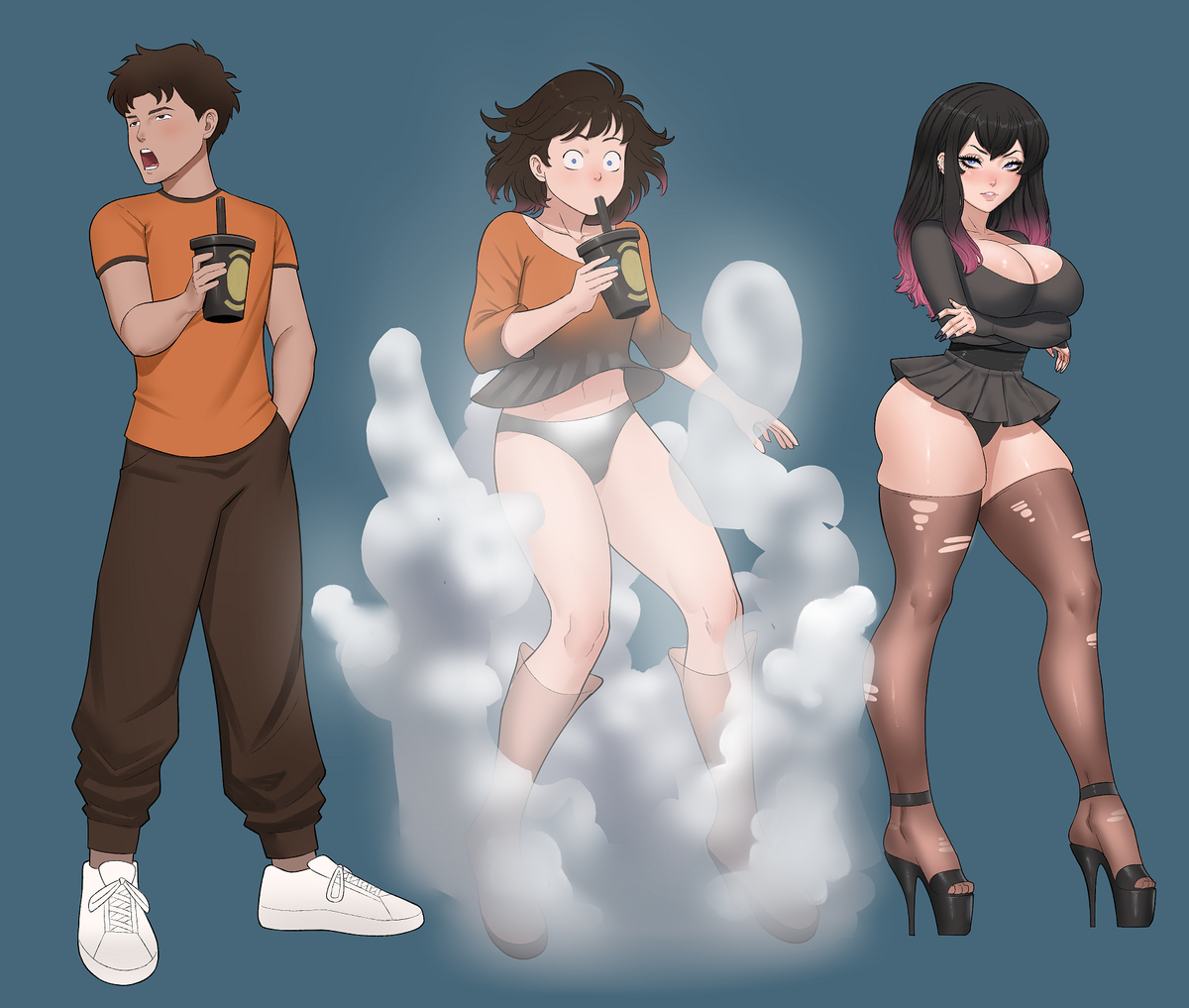 This is a pixiv picture whose title is Bratty Goth Girl TG.