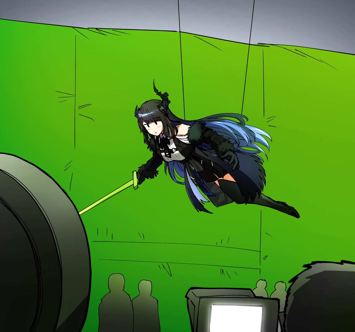 This is a pixiv picture whose title is behind the scenes.