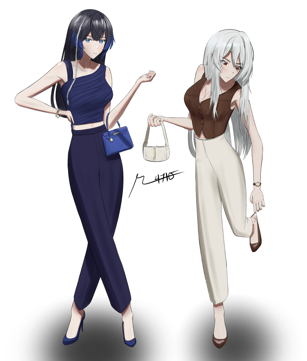 This is a pixiv picture whose title is Casual Katya and Nerida (study).