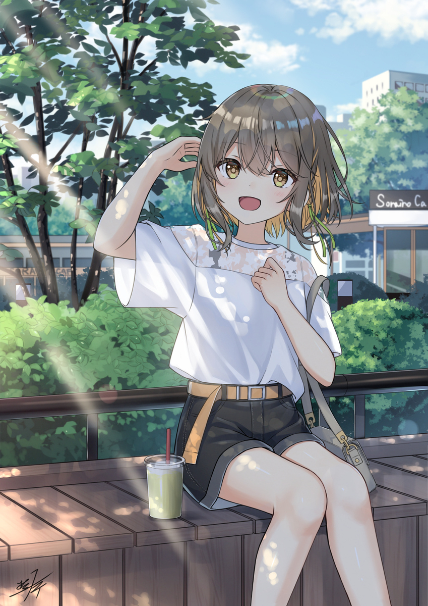 This is a pixiv picture whose title is 木陰.