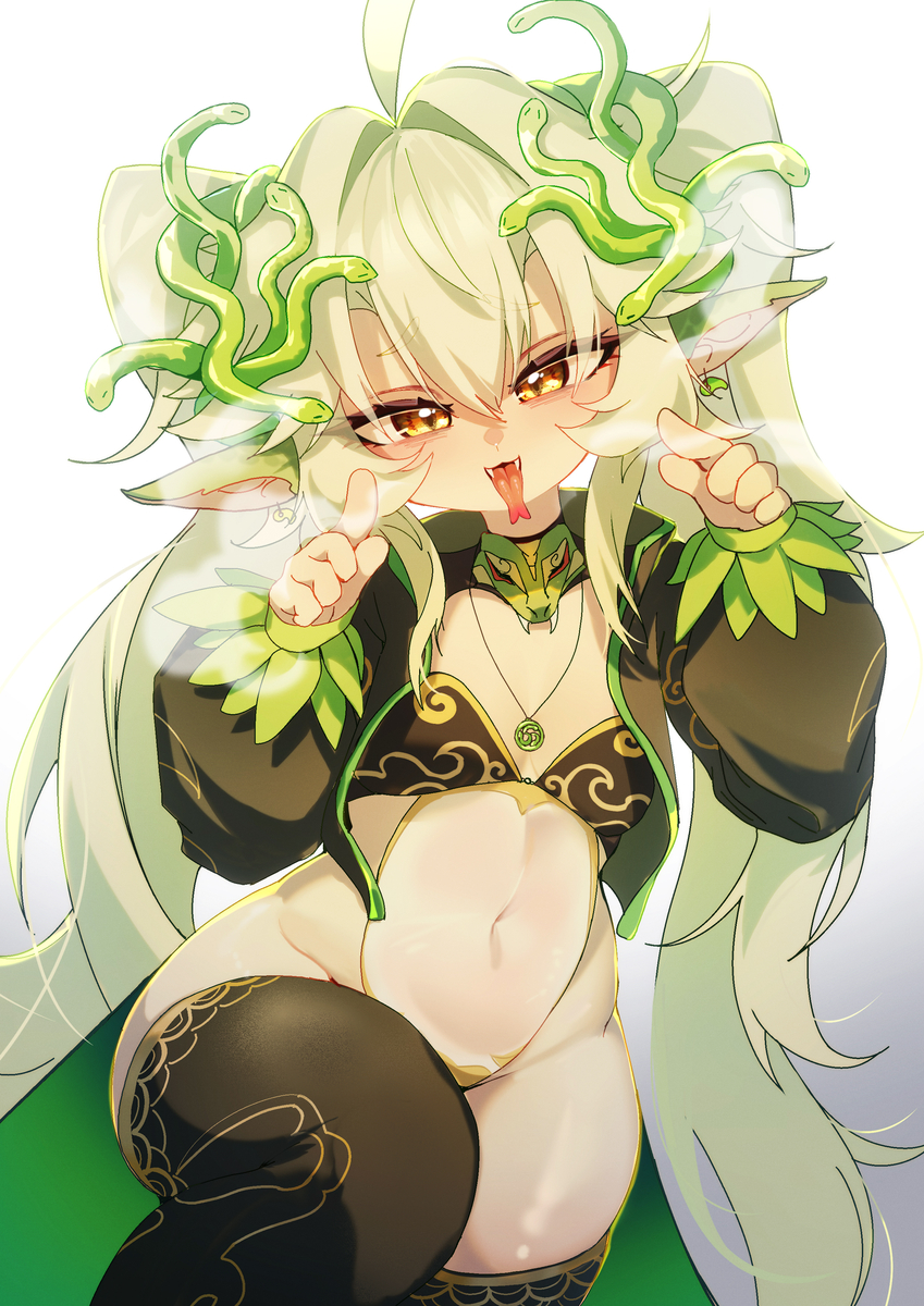 This is a pixiv picture whose title is 雌小鬼OC.