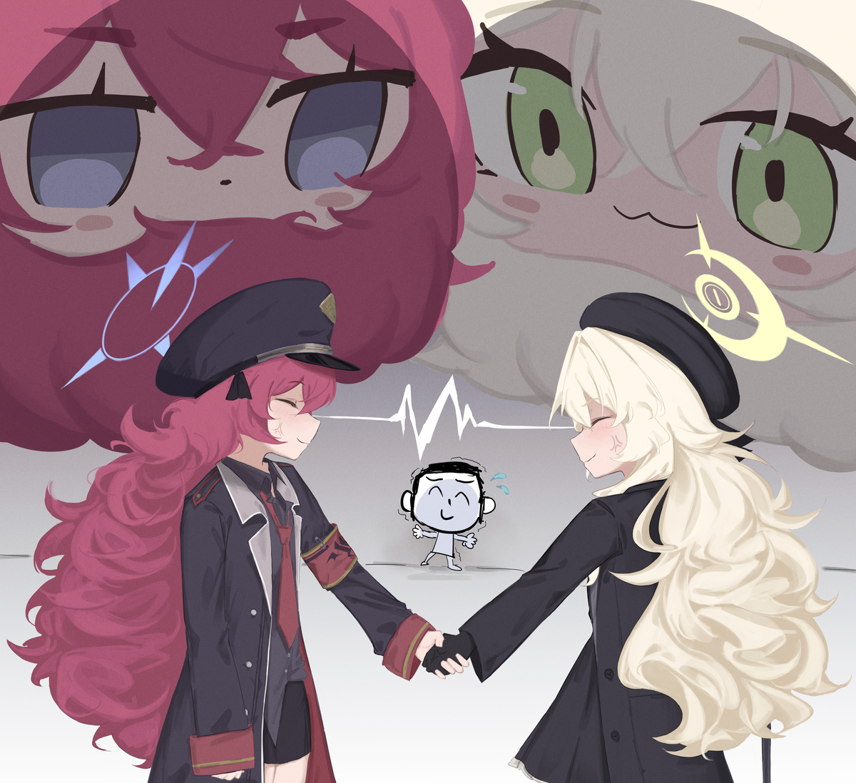 This is a pixiv picture whose title is もふもふ戦争前夕.