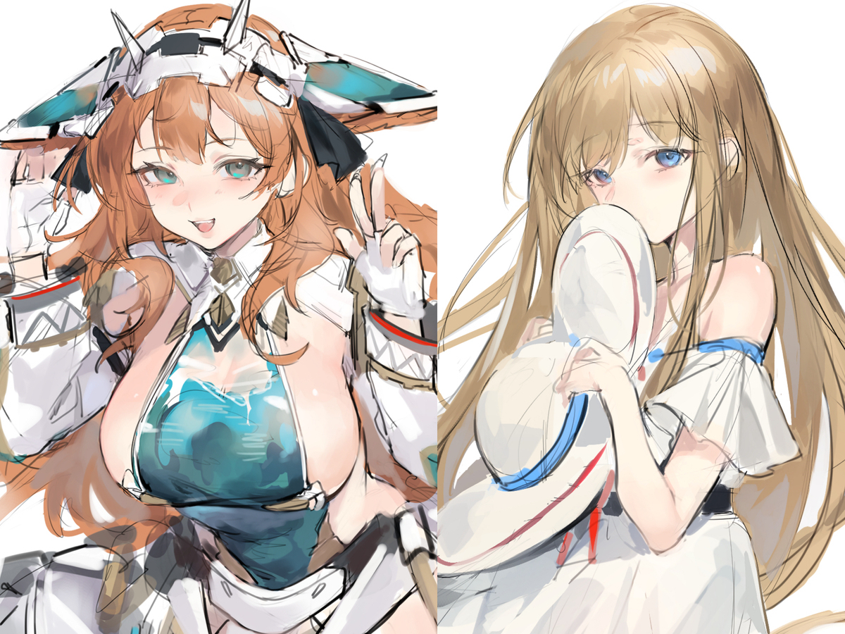 This is a pixiv picture whose title is 中途岛&北安普顿.
