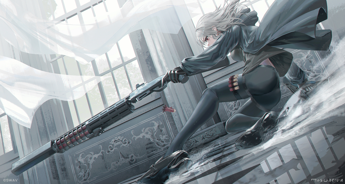 This is a pixiv picture whose title is バックショット.