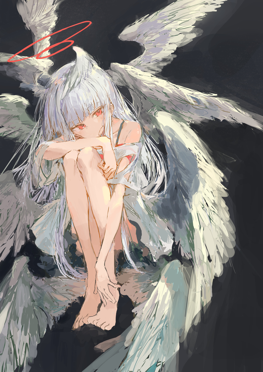 This is a pixiv picture whose title is 絳羽.