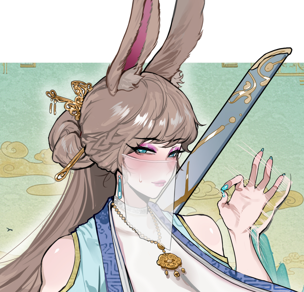 This is a pixiv picture whose title is 美兔仙子.
