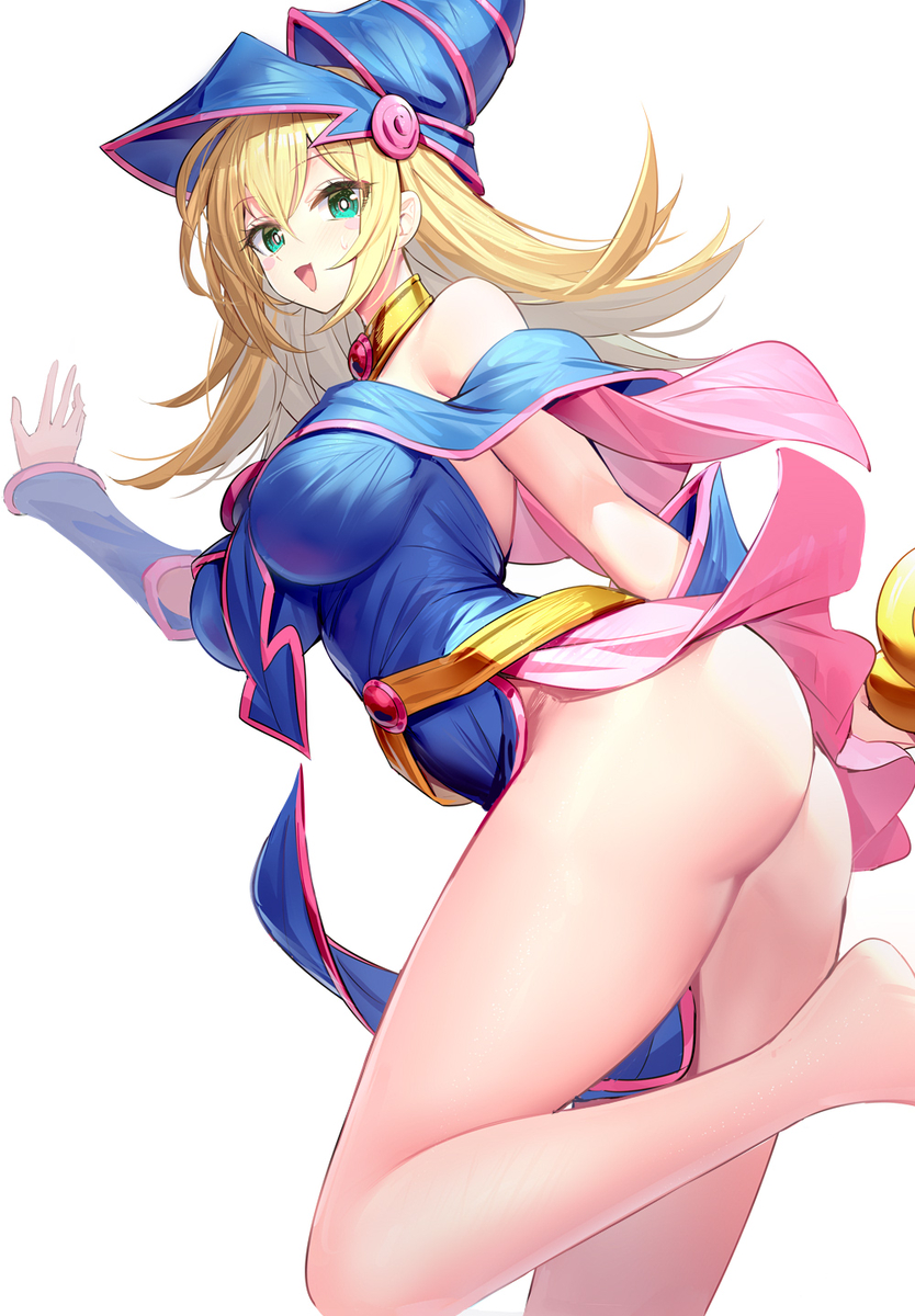 This is a pixiv picture whose title is ブラックマジシャンガール.