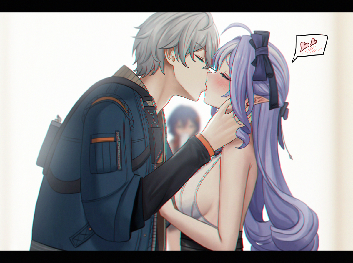 This is a pixiv picture whose title is What?！.
