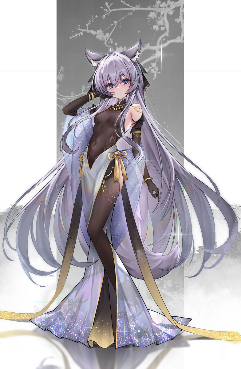 This is a pixiv picture whose title is 璃月狼.
