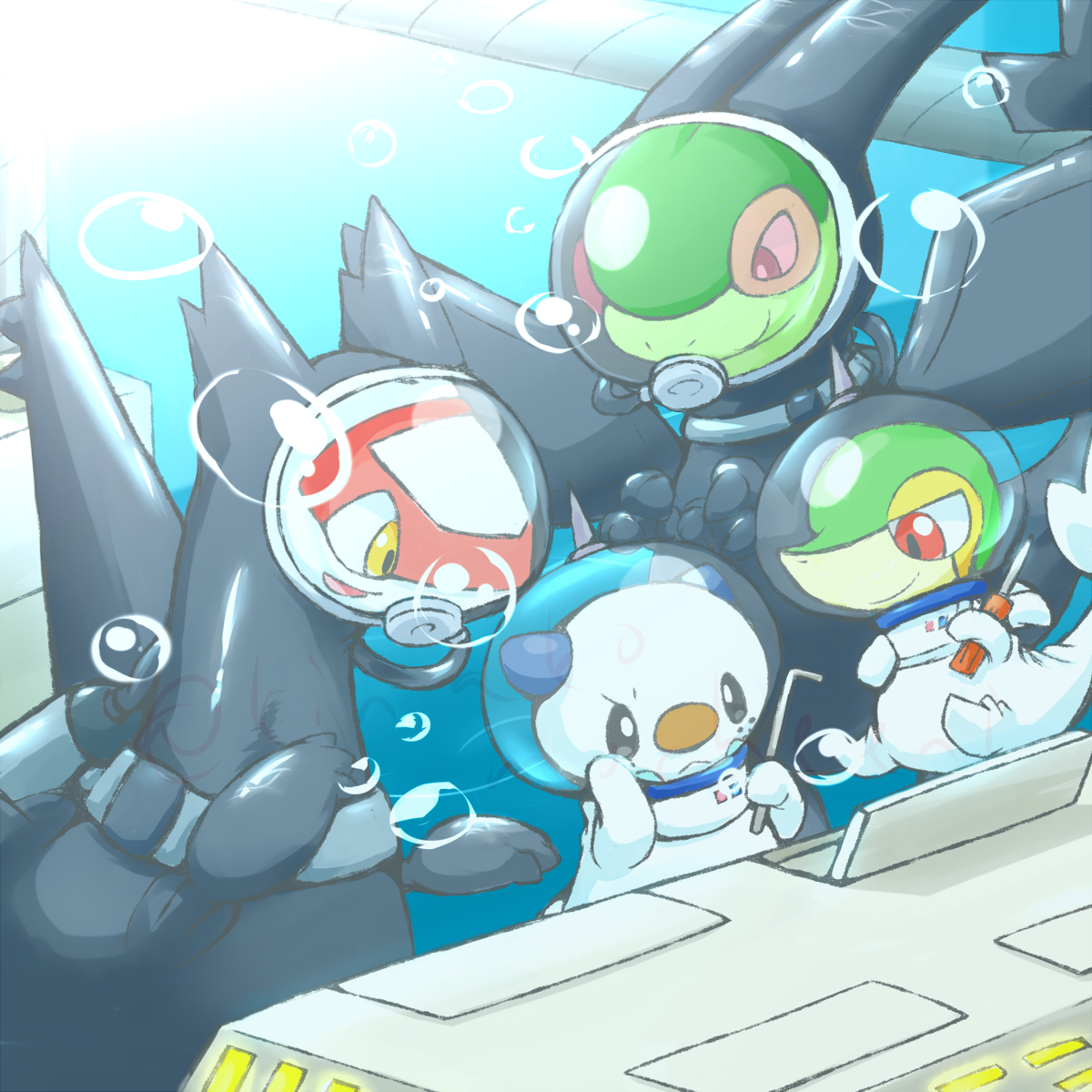 This is a pixiv picture whose title is [Skeb]宇宙飛行士の訓練.