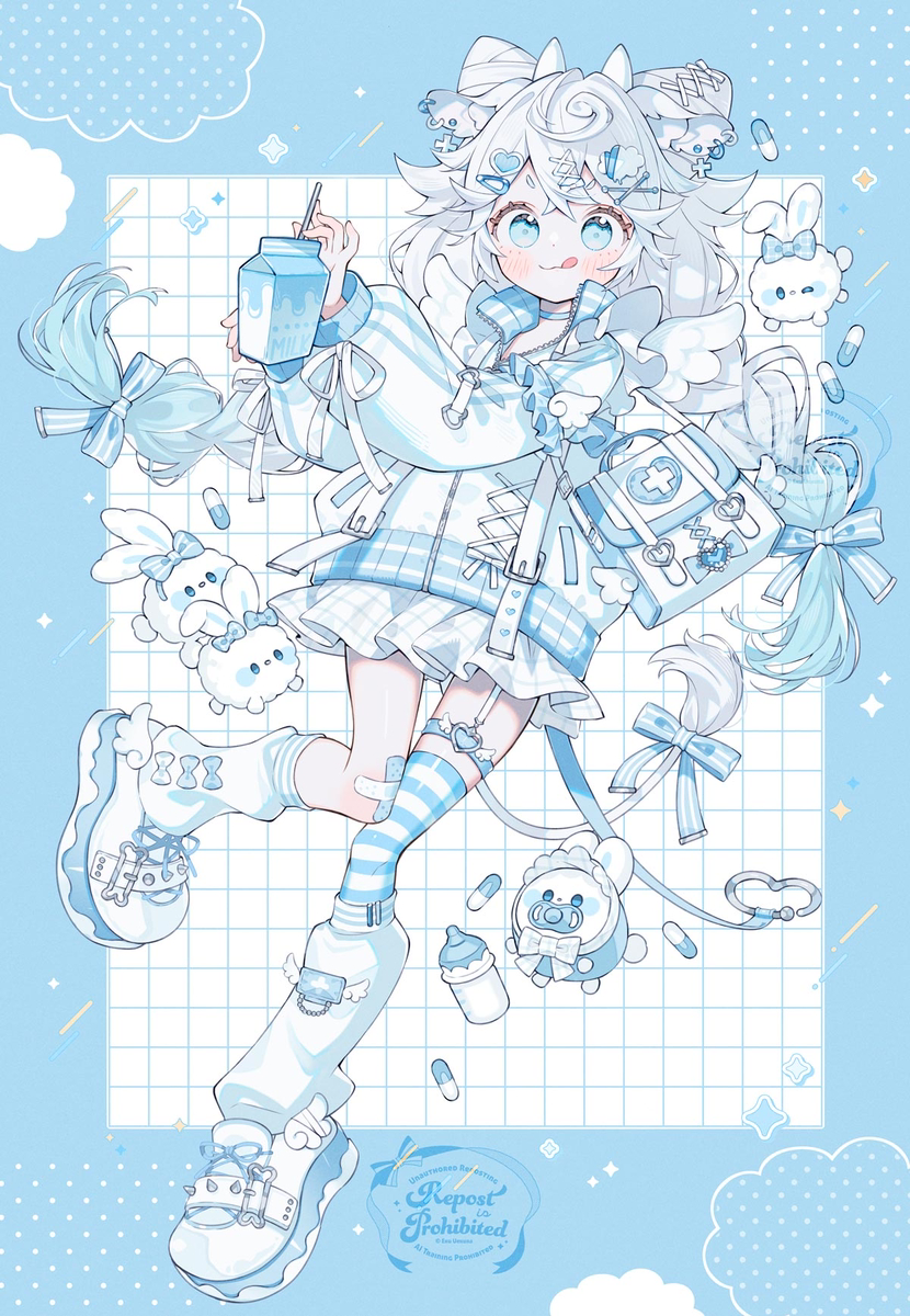 This is a pixiv picture whose title is Sugary Blue.
