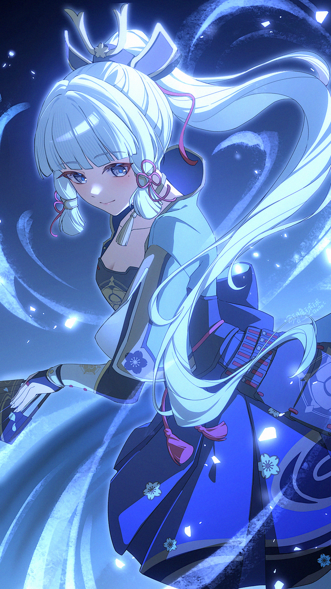 This is a pixiv picture whose title is day66 神里绫华.