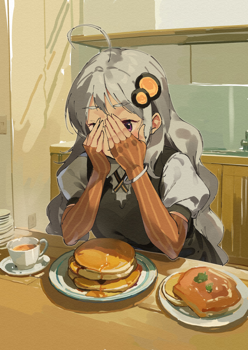 This is a pixiv picture whose title is 見ちゃいけない.