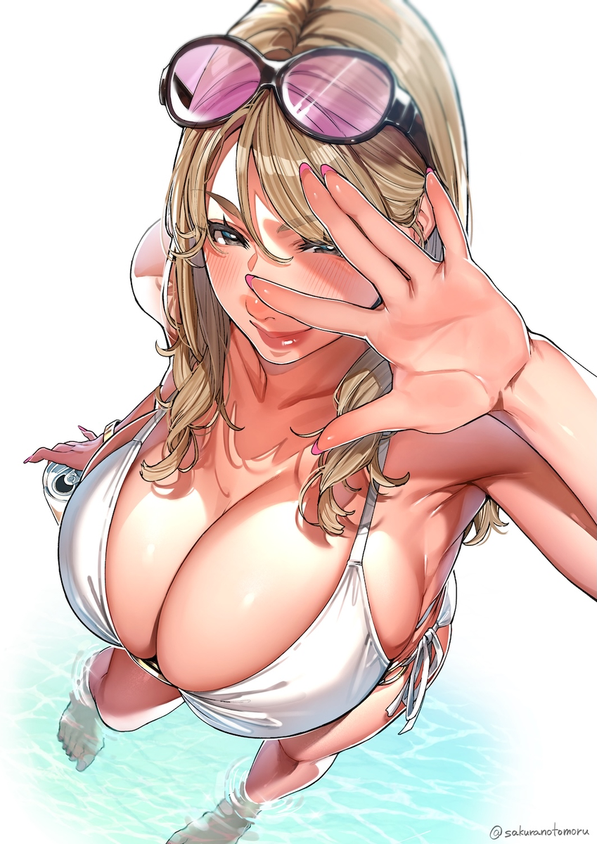 This is a pixiv picture whose title is ギャルママさん👙.