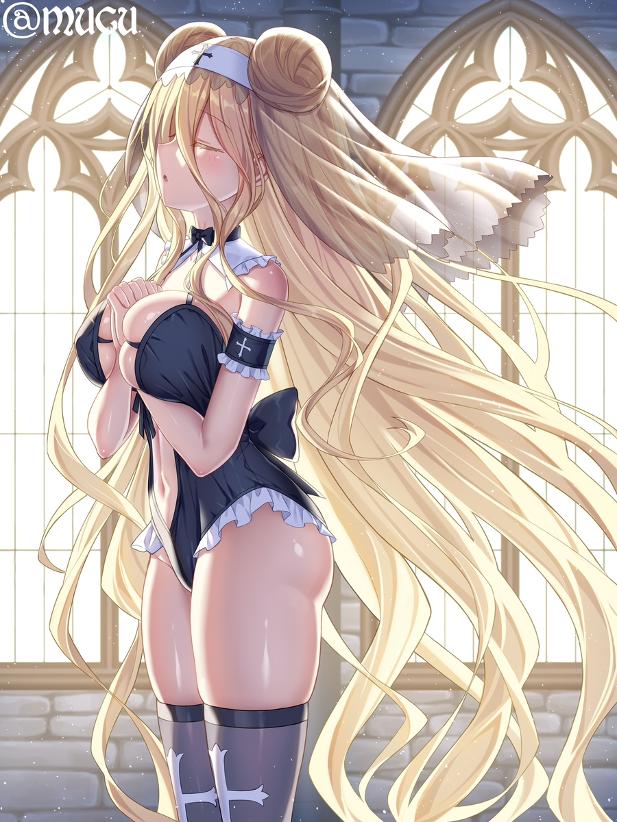 This is a pixiv picture whose title is 【シスター六喰】主様の誕生日に祝福を~.