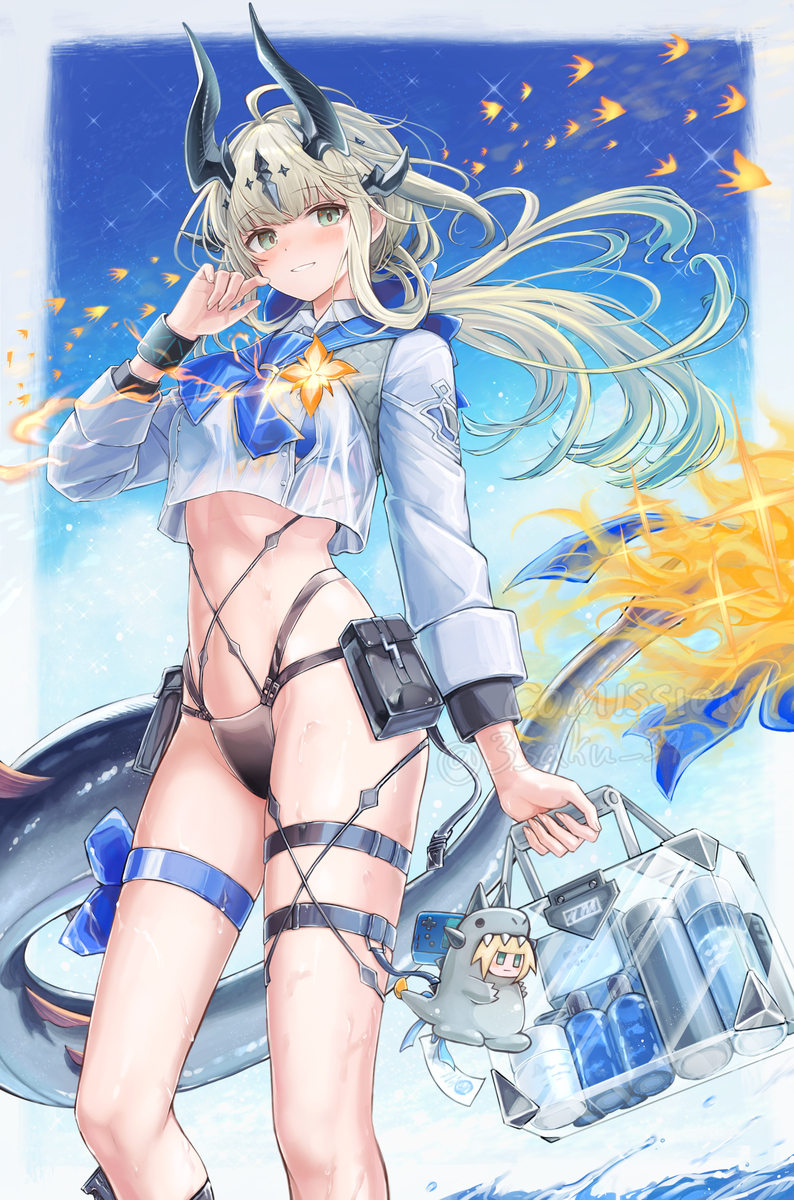 This is a pixiv picture whose title is 焔影リード.