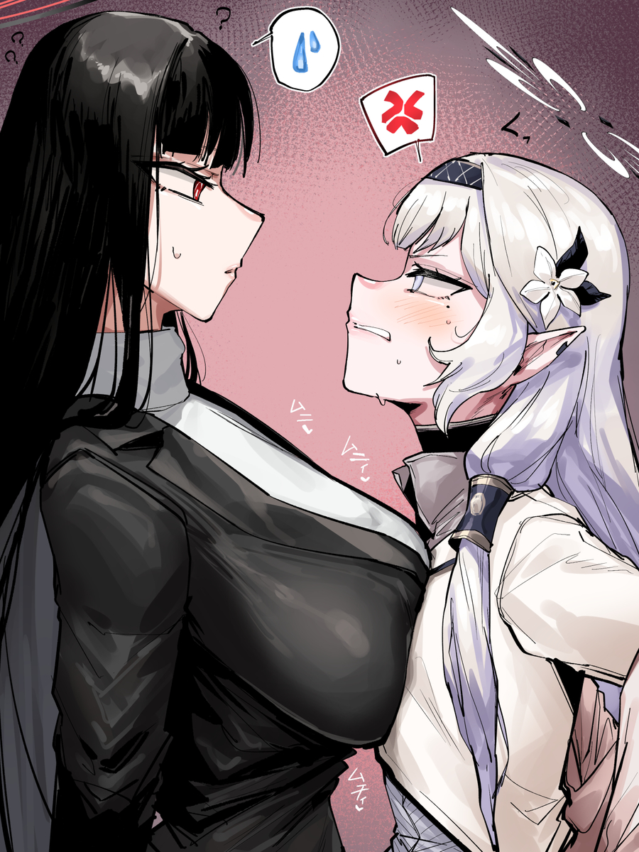 This is a pixiv picture whose title is ミレニアムのおっぱいバトル.