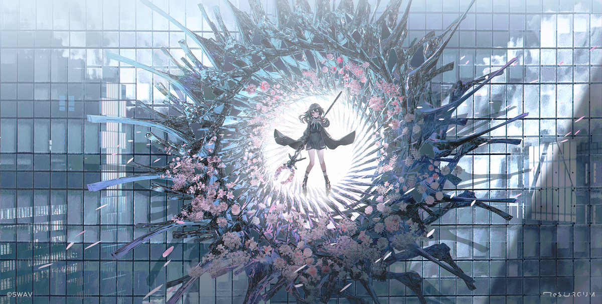 This is a pixiv picture whose title is 花の魔女.