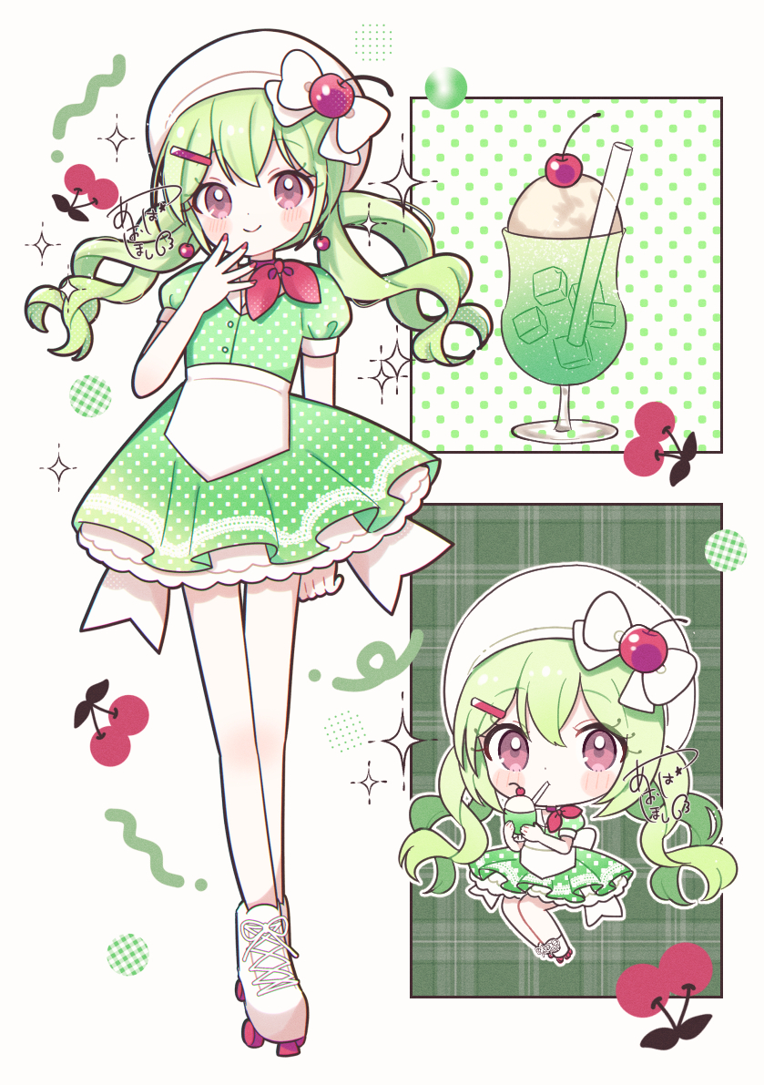 This is a pixiv picture whose title is クリームソーダ🍒.