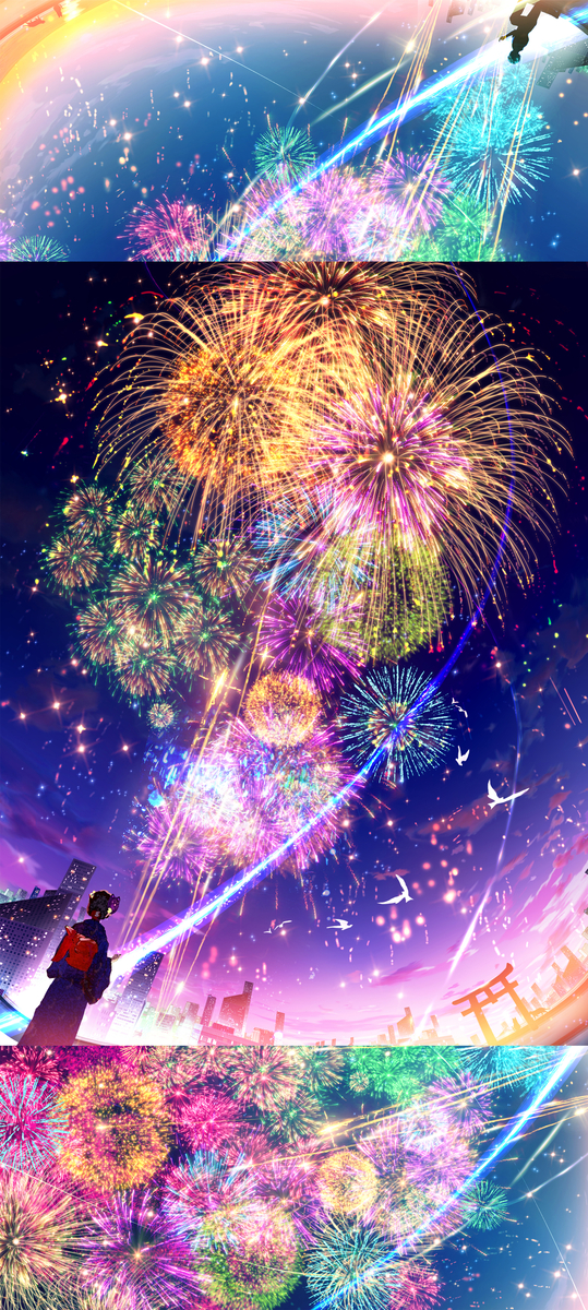 This is a pixiv picture whose title is 遠くの君に、光の花束を ※タップ推奨.