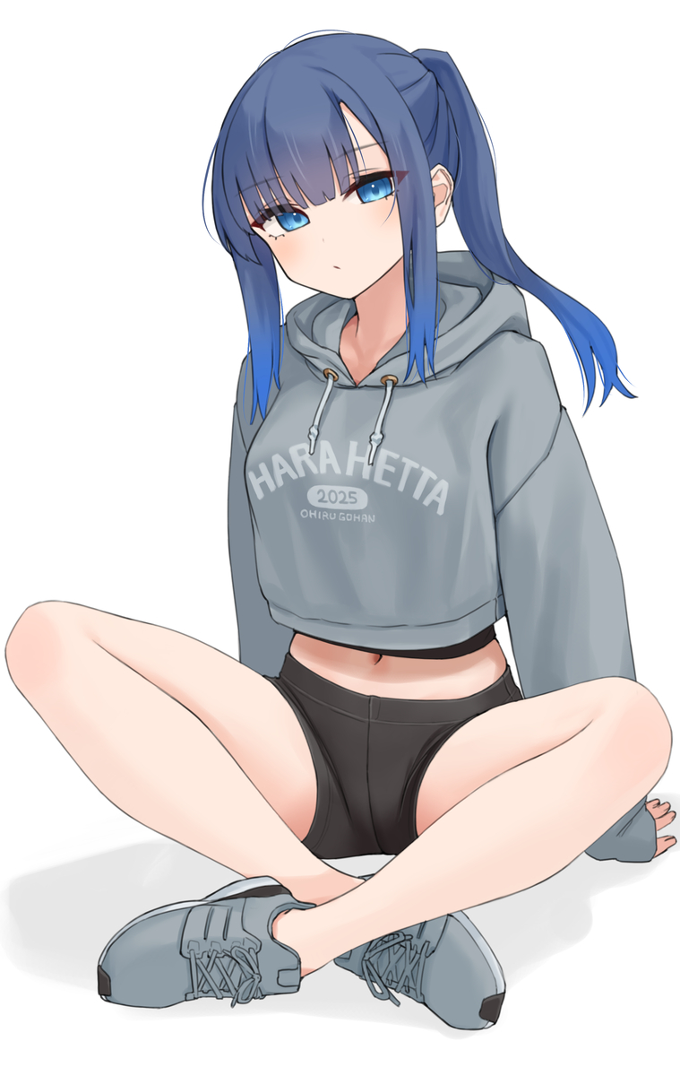 This is a pixiv picture whose title is あぐらの女の子.