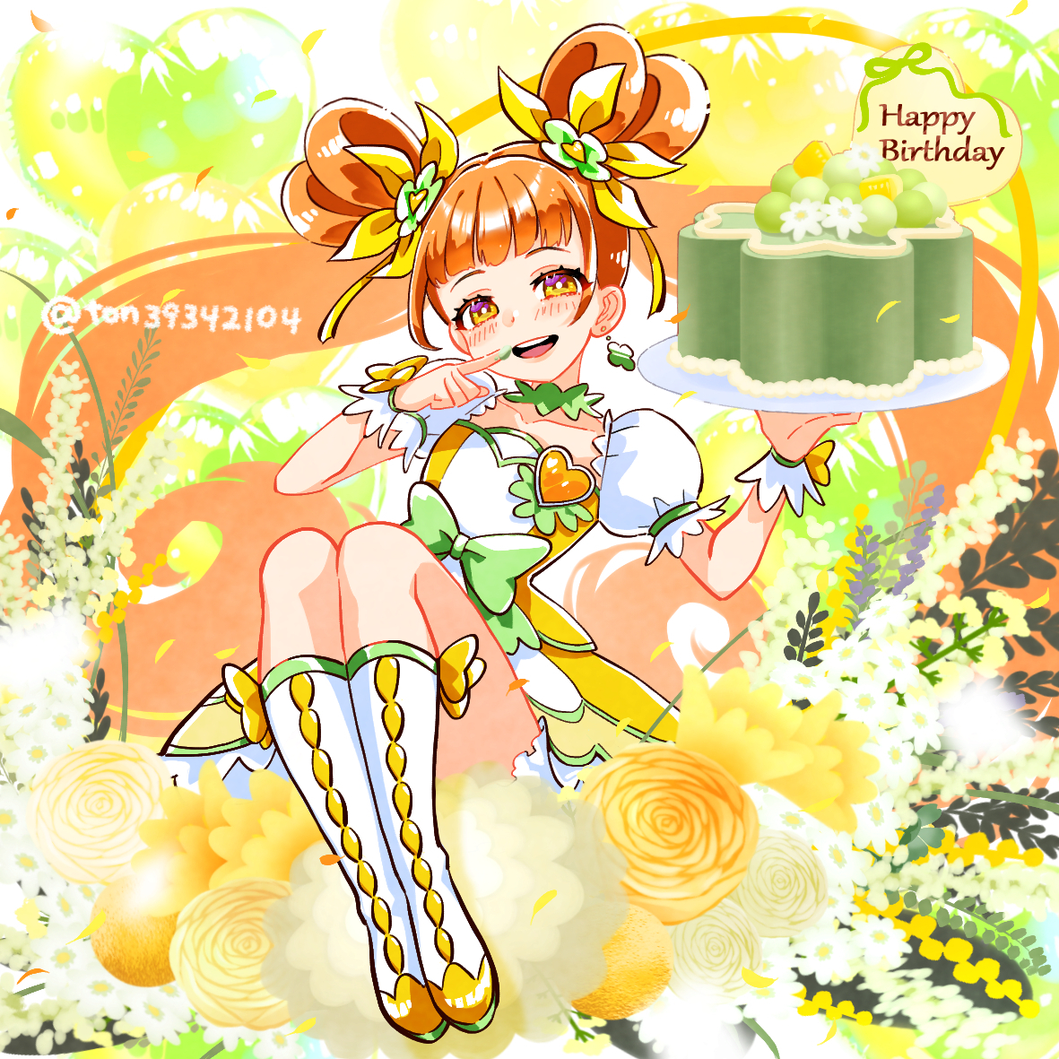 This is a pixiv picture whose title is Happy Birthday🍀✨.