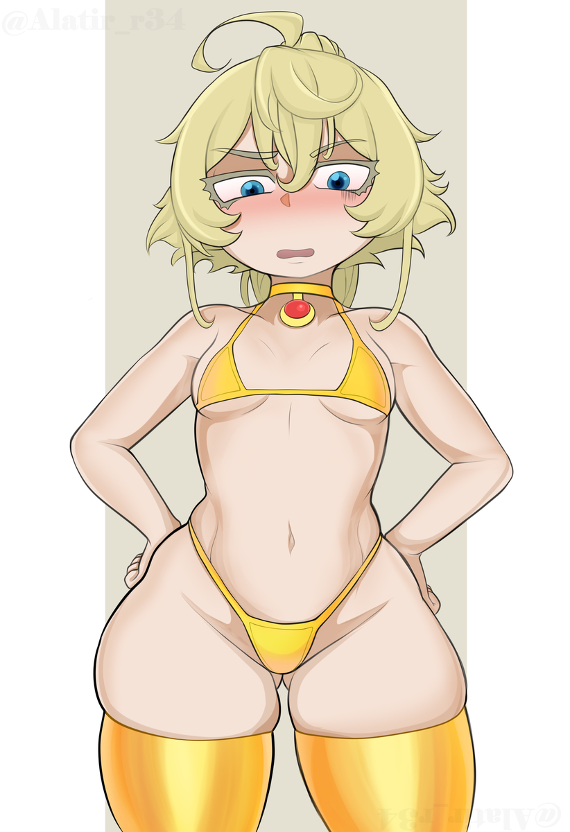 This is a pixiv picture whose title is Tanya in new bikini..