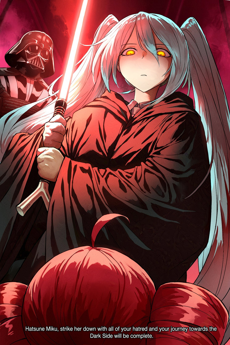 This is a pixiv picture whose title is Darthsune Miku.