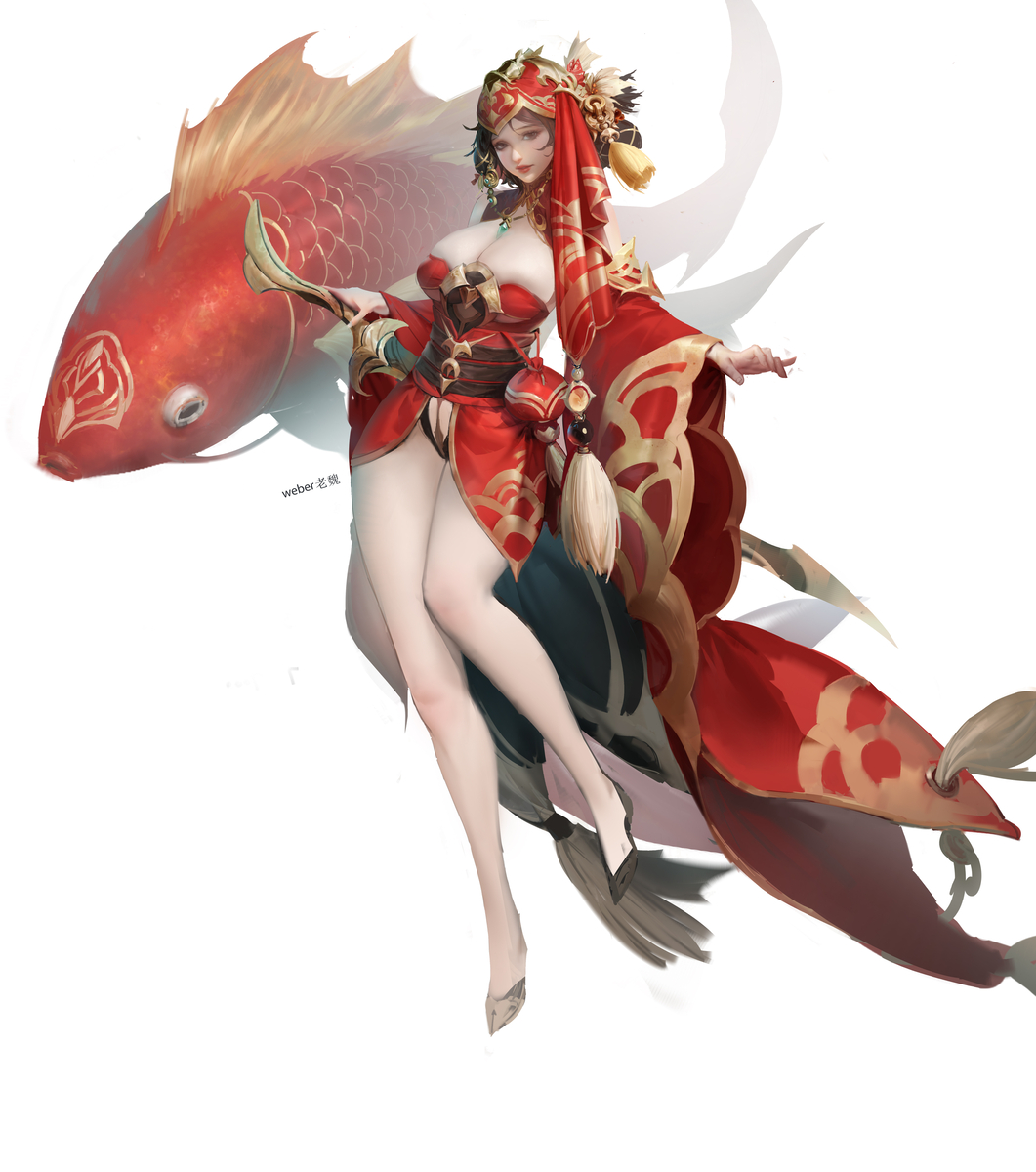 This is a pixiv picture whose title is 金鱼姬X.