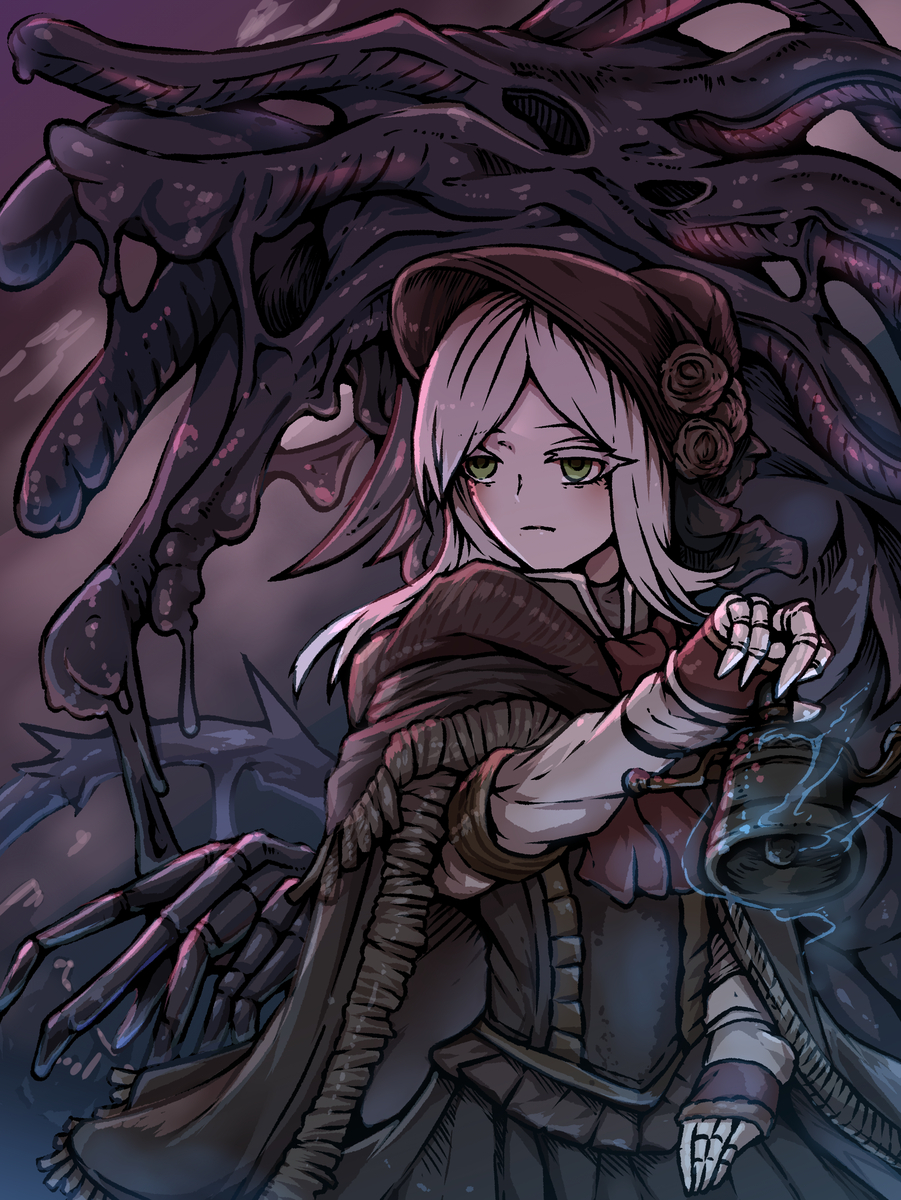 This is a pixiv picture whose title is NIGHTREIGN_Bloodborne_ブルアカ.