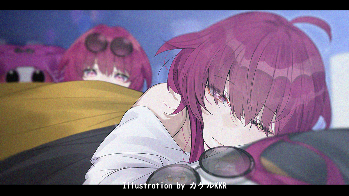 This is a pixiv picture whose title is 100日チャレンジ 　Day.54 寝起き.