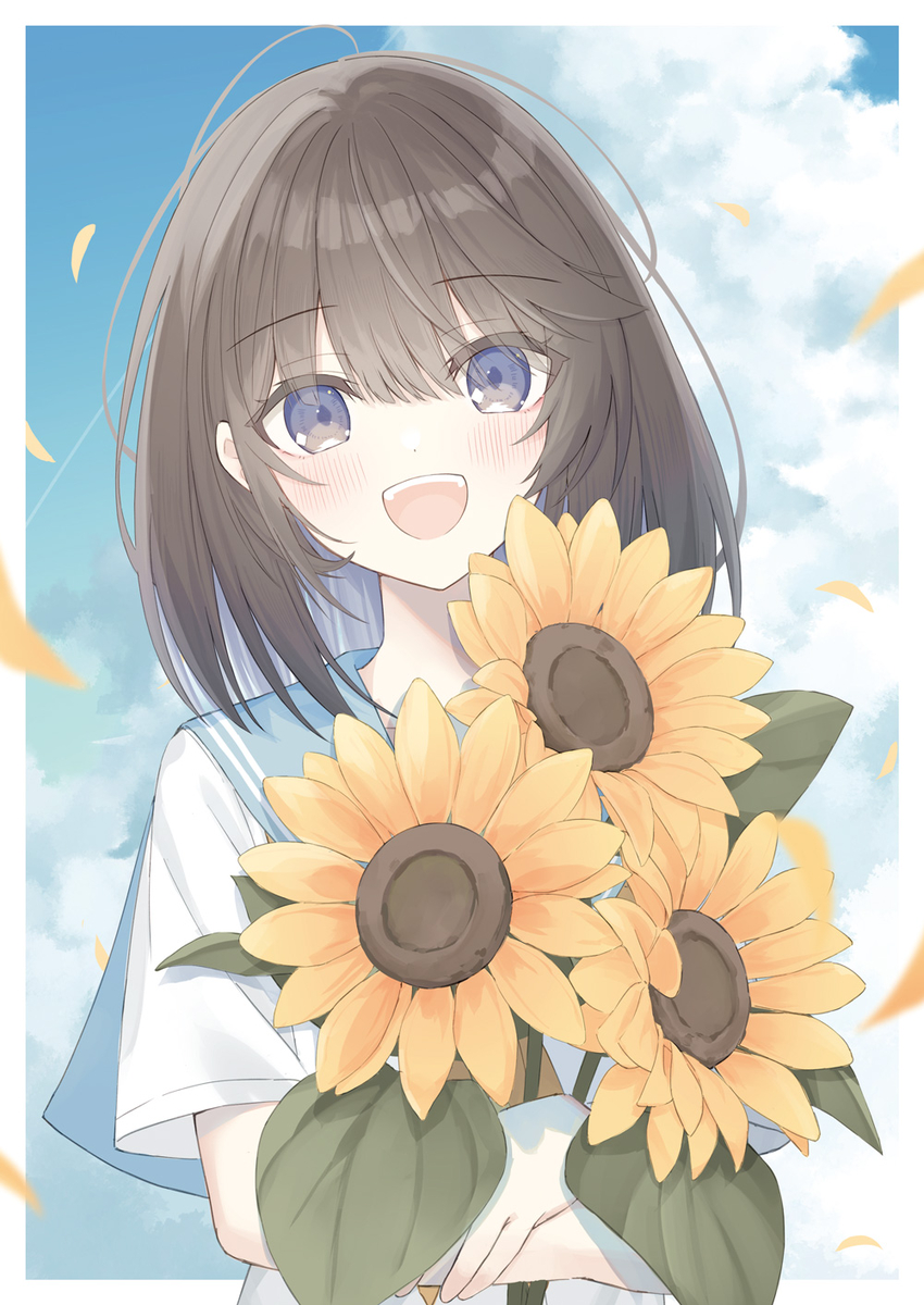 This is a pixiv picture whose title is ひまわり.